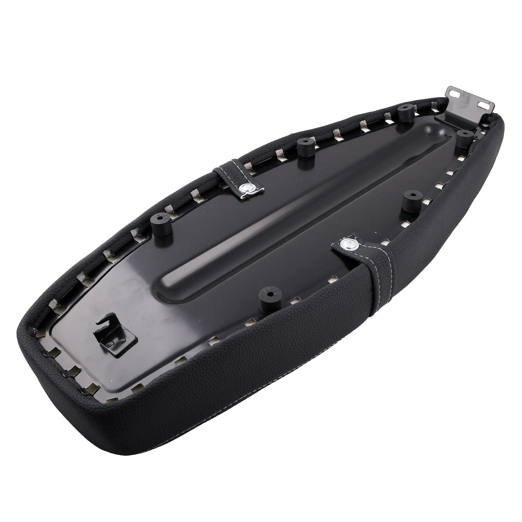 Siedzenie Simson S50 S51 S70 tuning pikowane honeycomb czarne + szare szwy DPR Performance — ujęcie 5