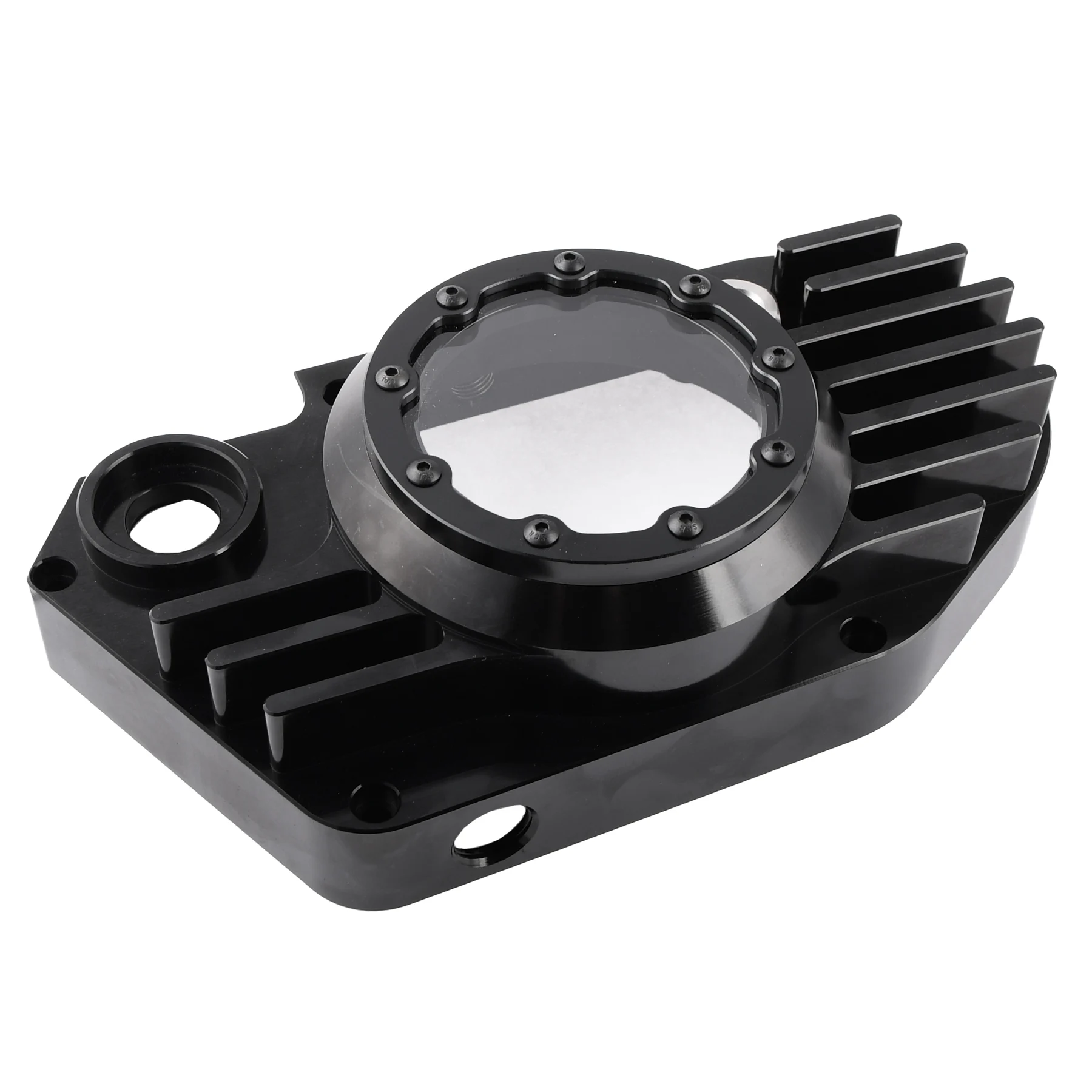 Pokrywa silnika Simson S51 SR50 lewa aluminium CNC clear czarna + śruby DPR Performance — ujęcie 5