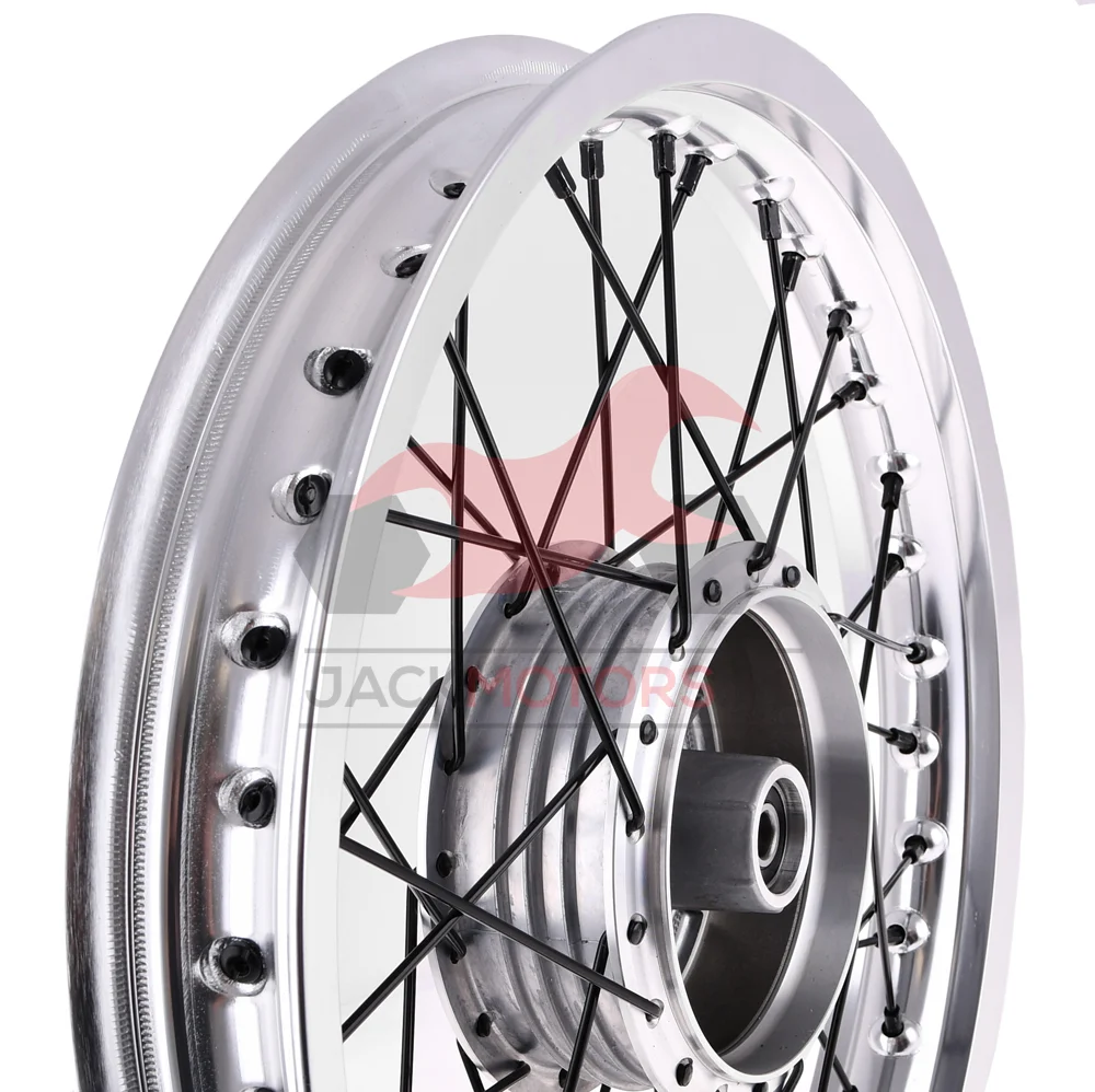 Koło jezdne Simson 1,85 × 16 S50/51/70 aluminium DPR Classic czarne szprychy — ujęcie 6