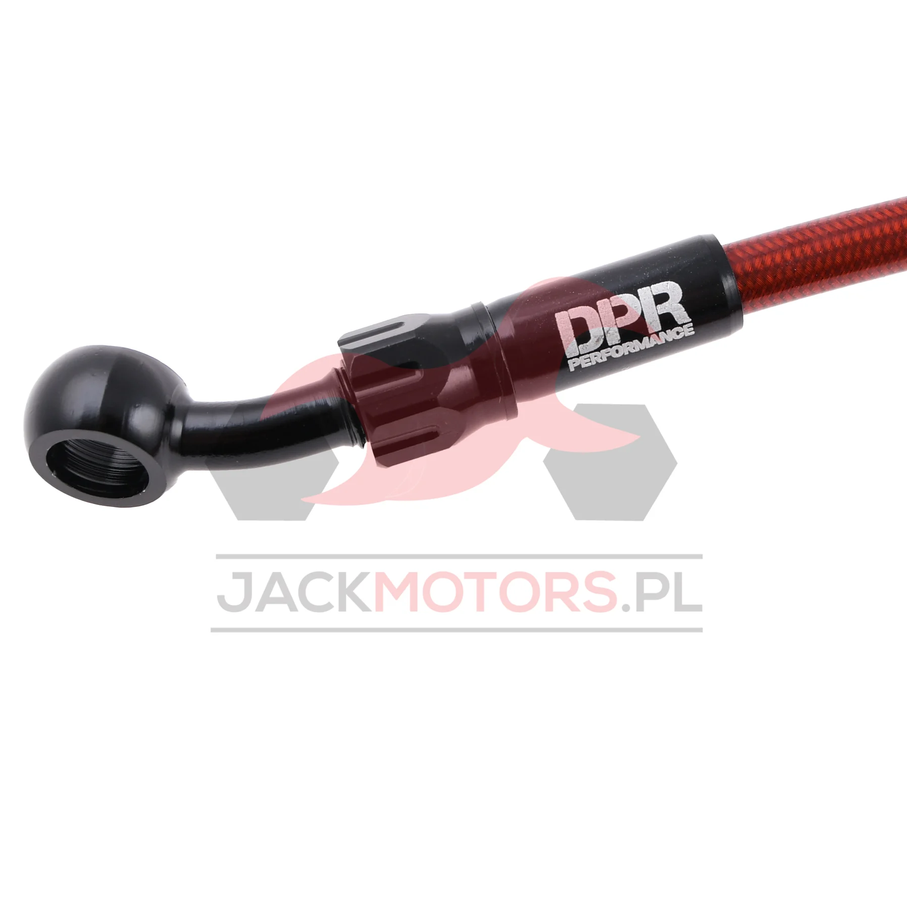 Przewód hamulcowy w oplocie 80 cm czerwony V2 DPR Performance — ujęcie 2