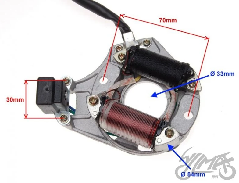 Stator zapłonu 2 cewki 4T — Czoper — Kinroad PY-5 Enduro / Kinroad XT50Q Czoper — ujęcie 2