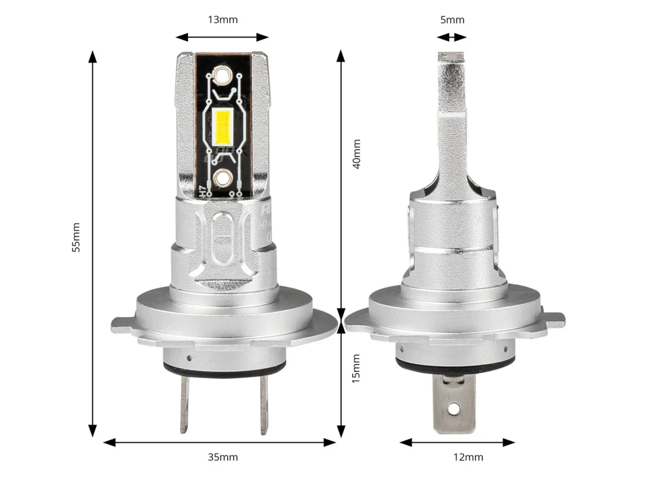 Żarówki samochodowe H7 LED H-mini AMIO — ujęcie 4