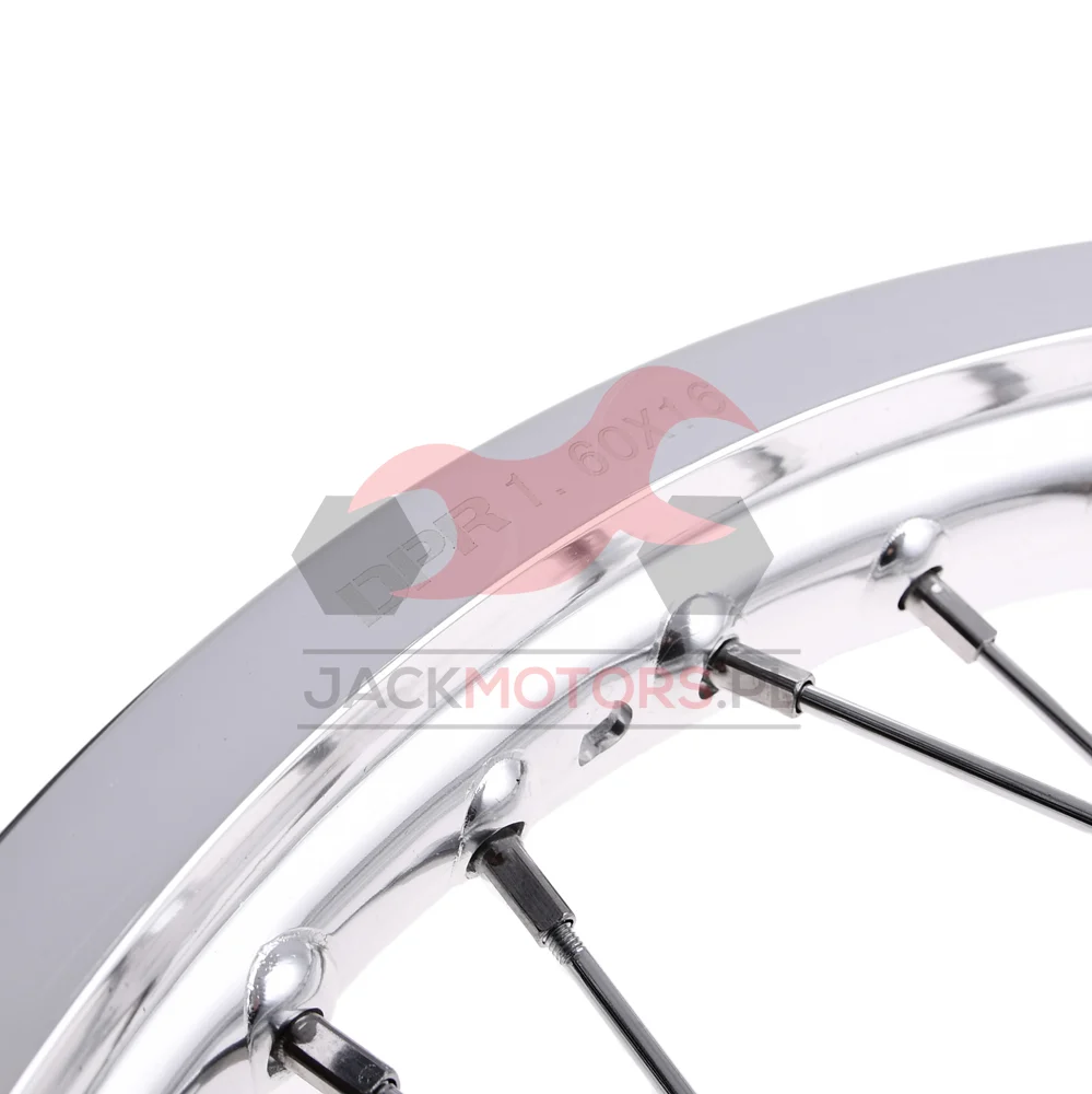 Koło jezdne Simson S51 1,6 × 16 aluminium DPR Classic srebrna piasta + szprychy chrom — ujęcie 3
