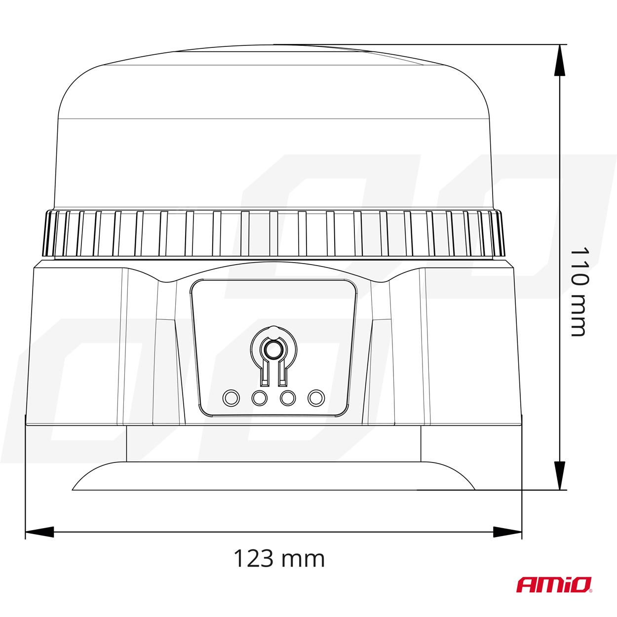 Bezprzewodowa lampa ostrzegawcza kogut LED z pilotem R65 R10 12 V 24 V — ujęcie 9