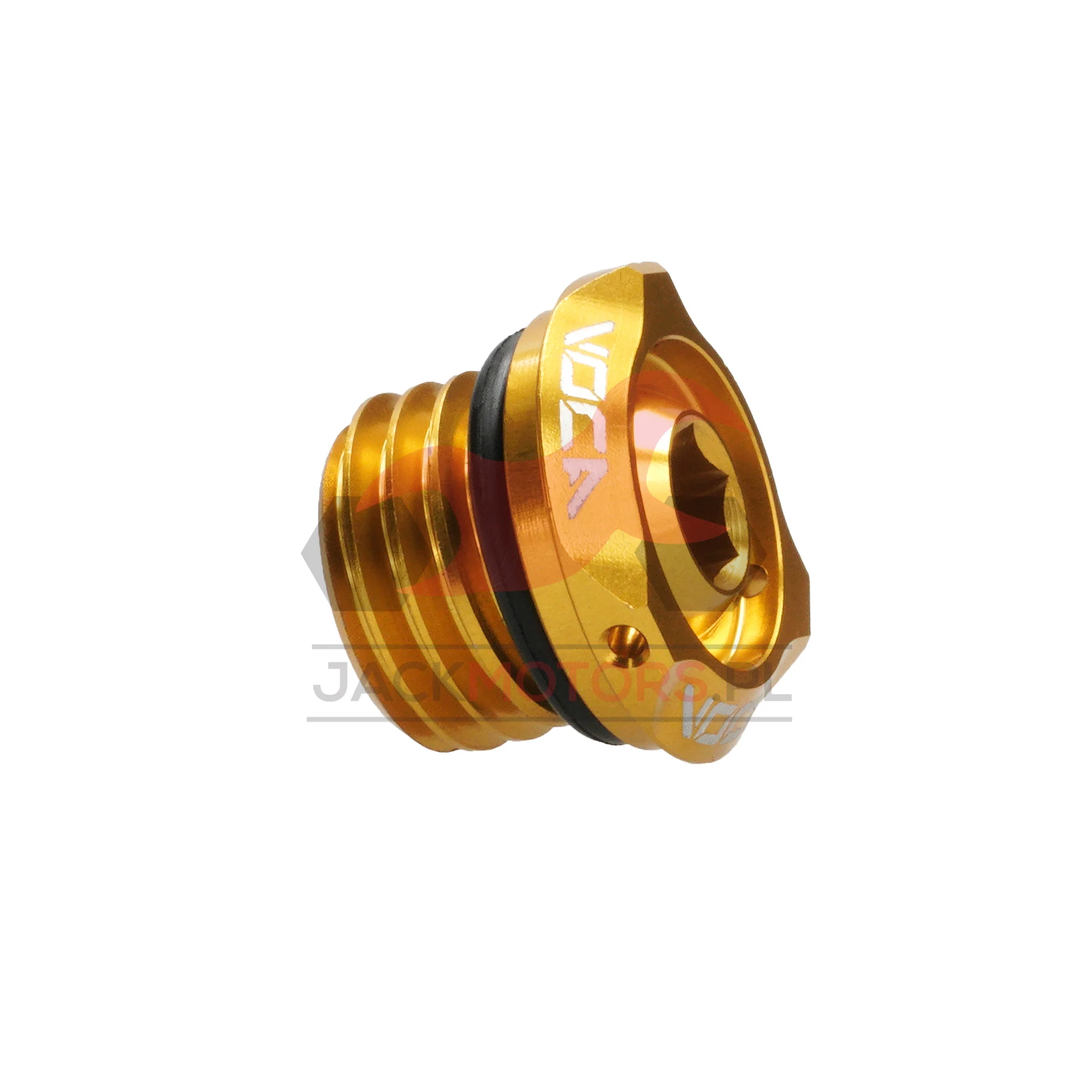 Korek oleju VOCA CNC V2 złoty Derbi D50B0 / EBS050 — ujęcie 1