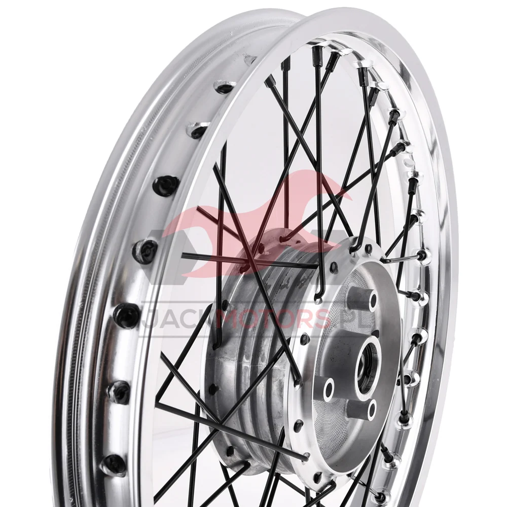 Koło jezdne Simson 1,5 × 16 S50/51/70 aluminium DPR Classic czarne szprychy — ujęcie 3