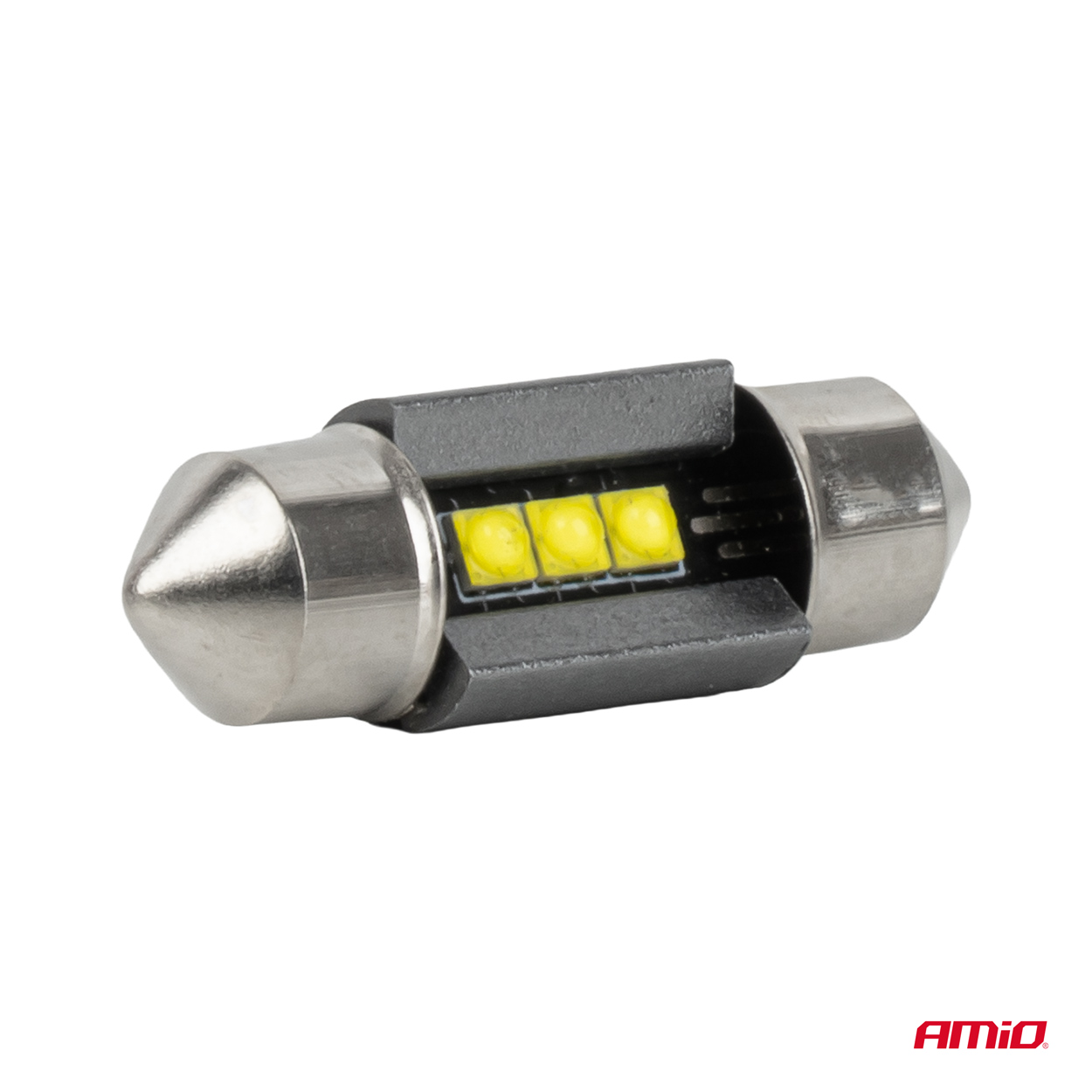 Żarówki LED CANBUS C5W C10W 31 mm 2525 3SMD białe 12 V 24 V — ujęcie 3
