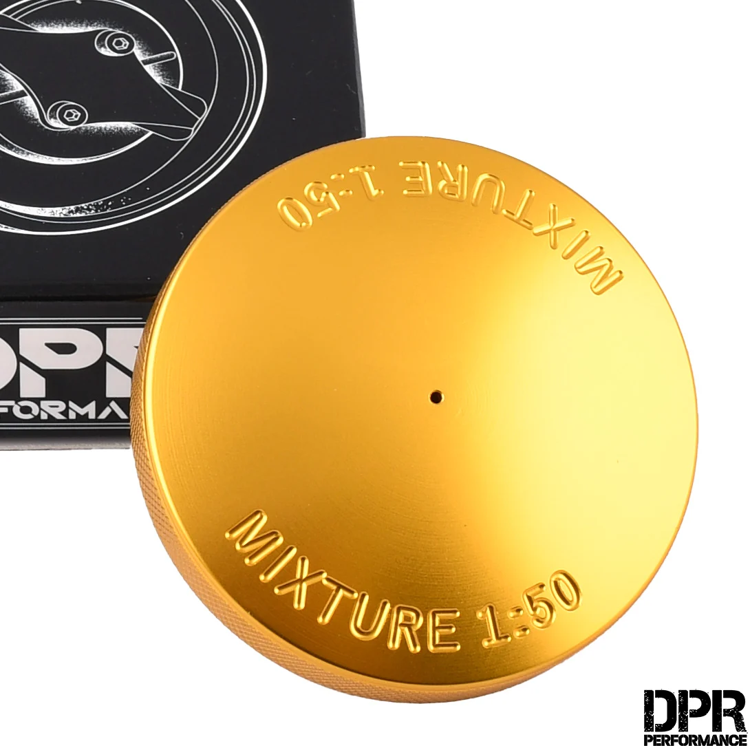 Korek zbiornika paliwa Simson aluminium CNC V3 złoty DPR Performance — ujęcie 1