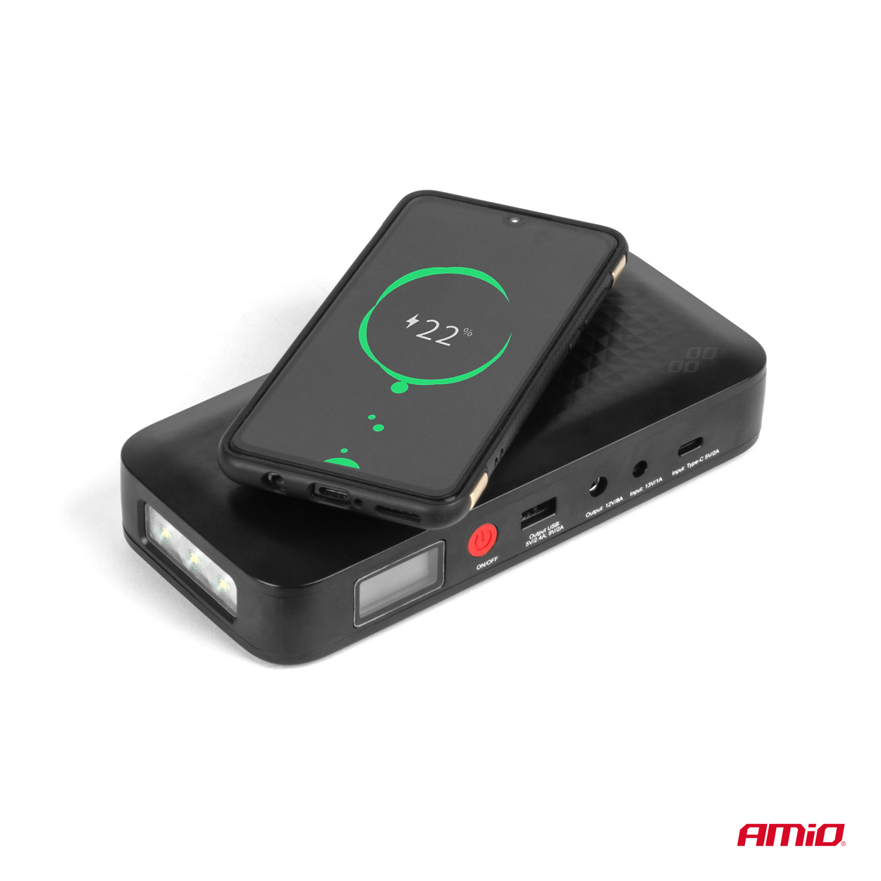 Urządzenie rozruchowe booster jump starer powerbank 12 V 12 Ah 800A — ujęcie 7