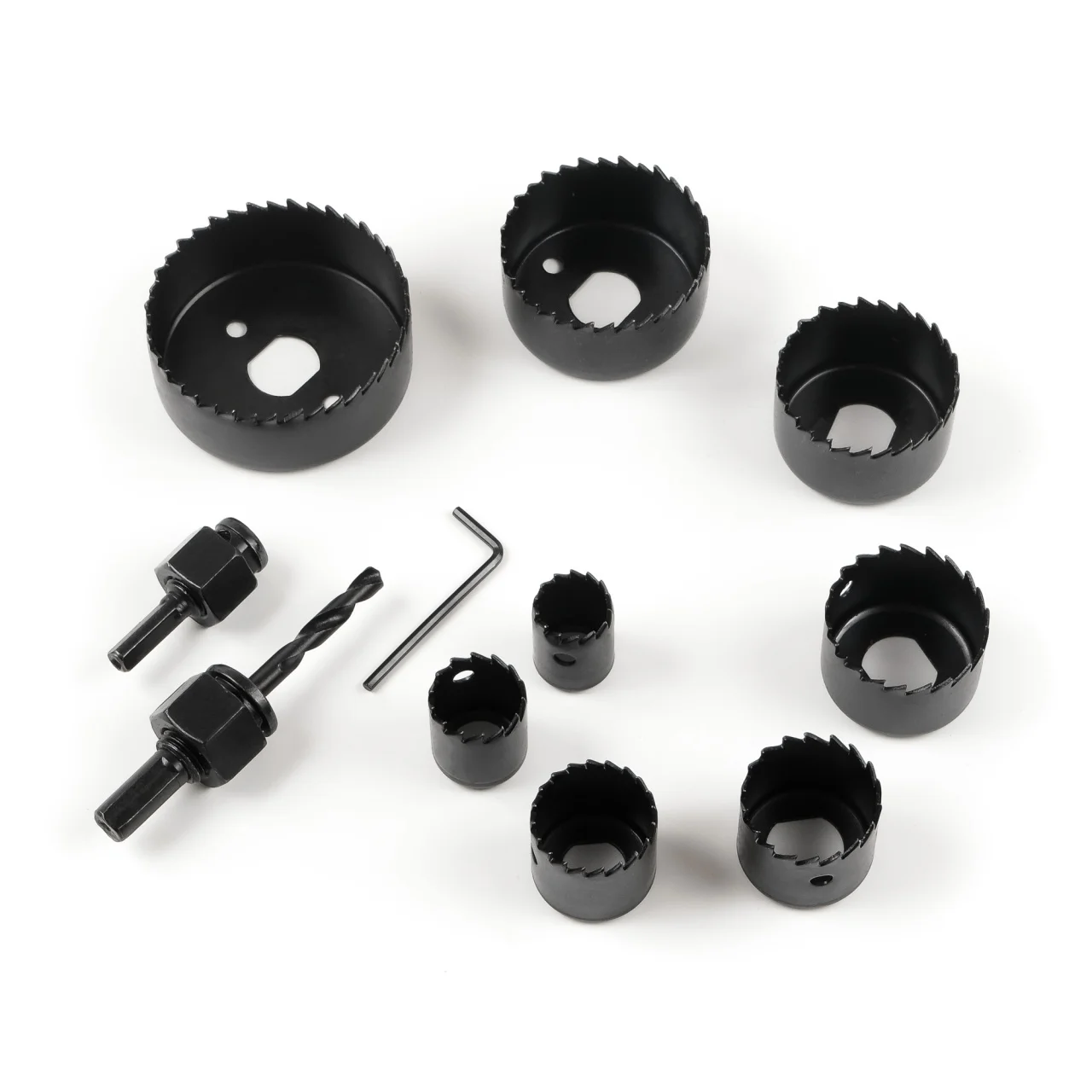 Zestaw otwornic do drewna 19-64mm adapter z wiertłem prowadzącym 11 szt. — ujęcie 3
