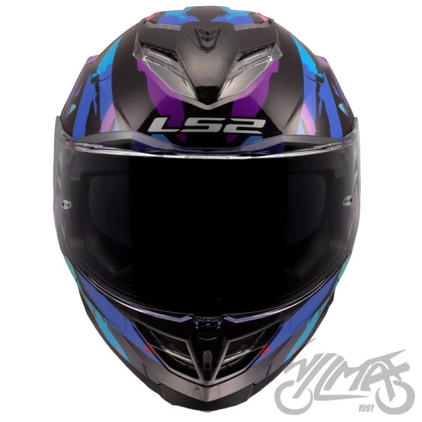 Kask LS2 FF818 Storm III Kaos Black pur. Blue — rozmiar XL — ujęcie 3