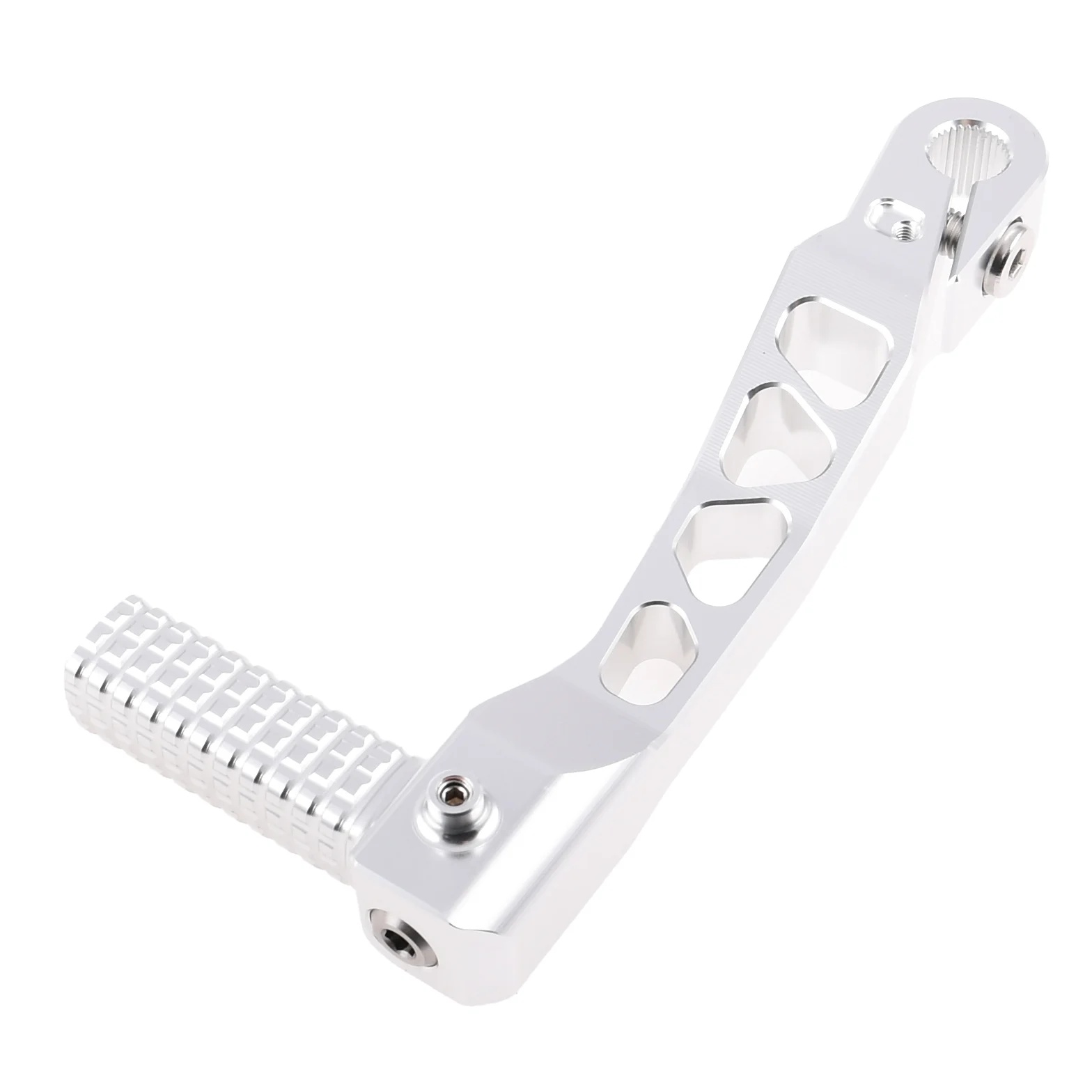 Dźwignia startera Simson S51 srebrna aluminium CNC Zap Technix — ujęcie 2