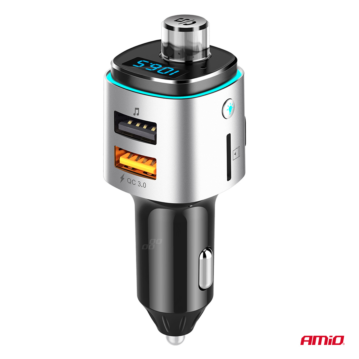 Transmiter samochodowy FM 2×USB-A microSD 12 V 24 V — ujęcie 8