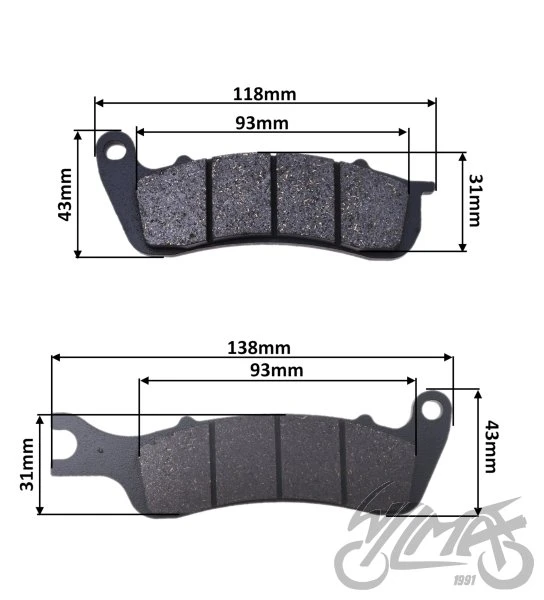 Tylne klocki hamulcowe do Junak Racer 125 — komplet 2 szt. — ujęcie 2