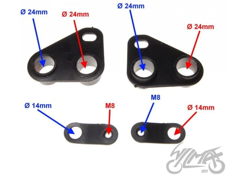 Mocowanie silnika do Shineray ATV200 ST-9 komplet — ujęcie 2