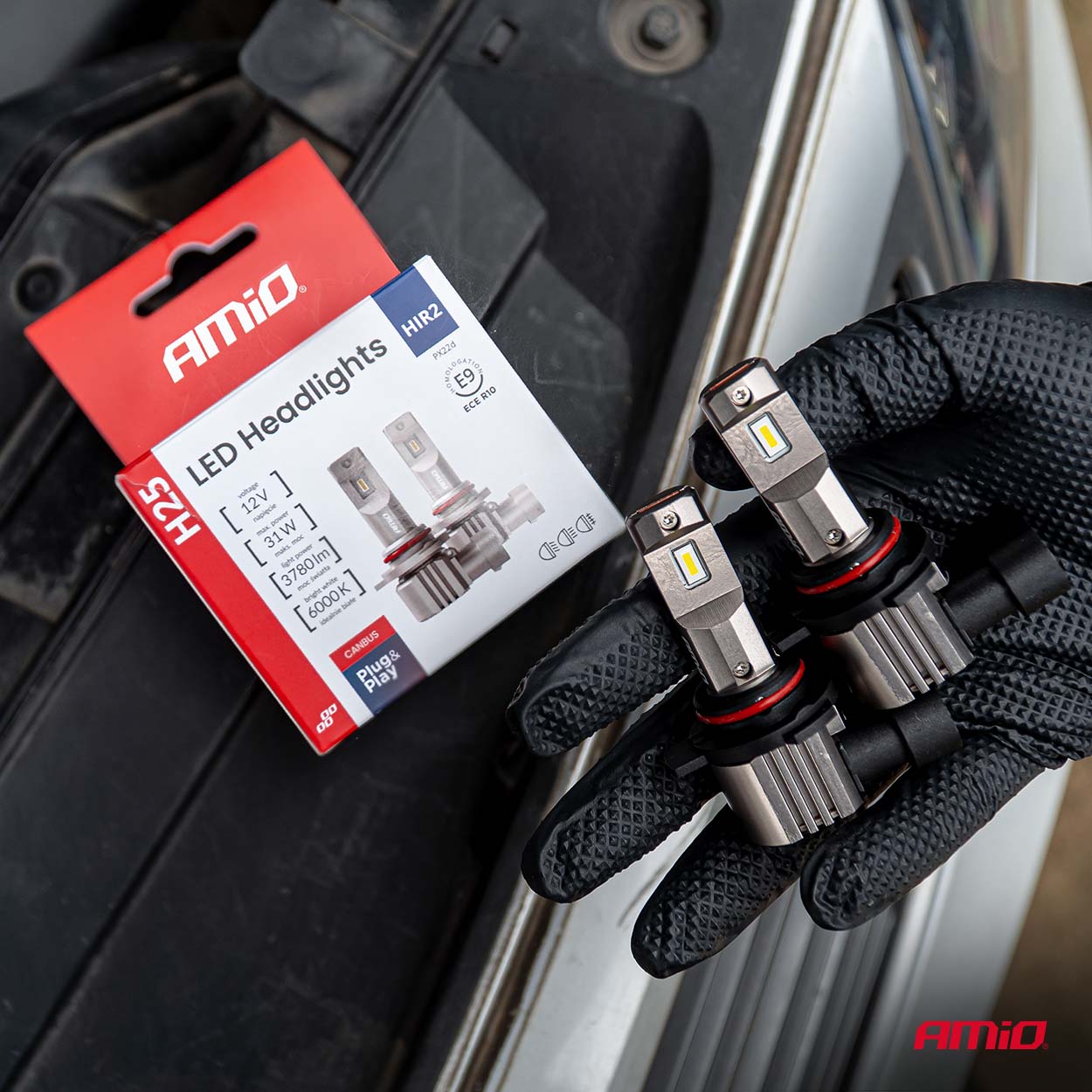 Żarówki samochodowe LED seria H25 CANBUS HIR2 9012 12 V 31 W — ujęcie 3