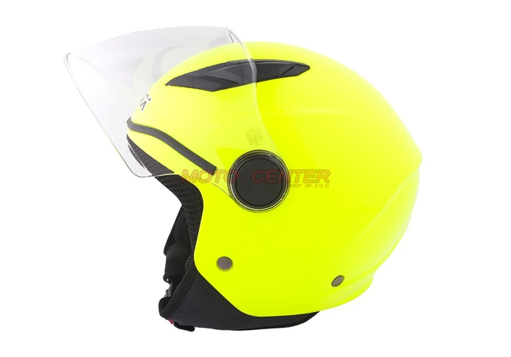 Kask motocyklowy otwarty dziecięcy BLEXX YA-215 żółty fluo L ECER22.06 Homologacja ECE — ujęcie 2