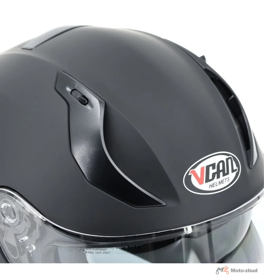 Kask VCAN model H128 Black Matt integralny z blendą czarny mat M — ujęcie 2