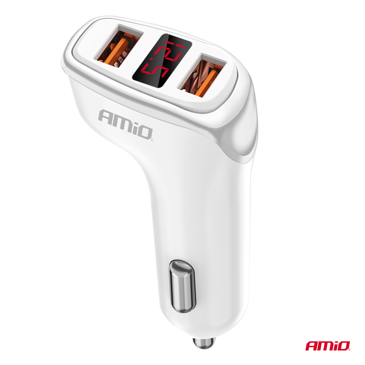 Ładowarka samochodowa 2x USB-A + woltomierz 3.1A — ujęcie 2