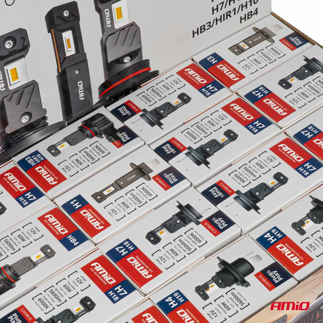 Żarówki samochodowe LED seria HYBRID H1 H3 H4 H7 HB3 HB4 6000K Canbus 16 komplet — ujęcie 4