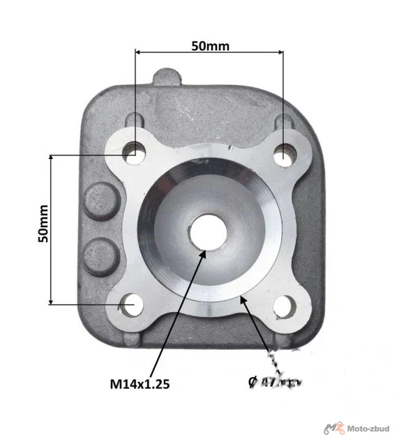 Cylinder 70 cm³ 2T tłok z okienkami sworzeń 12 — ujęcie 2