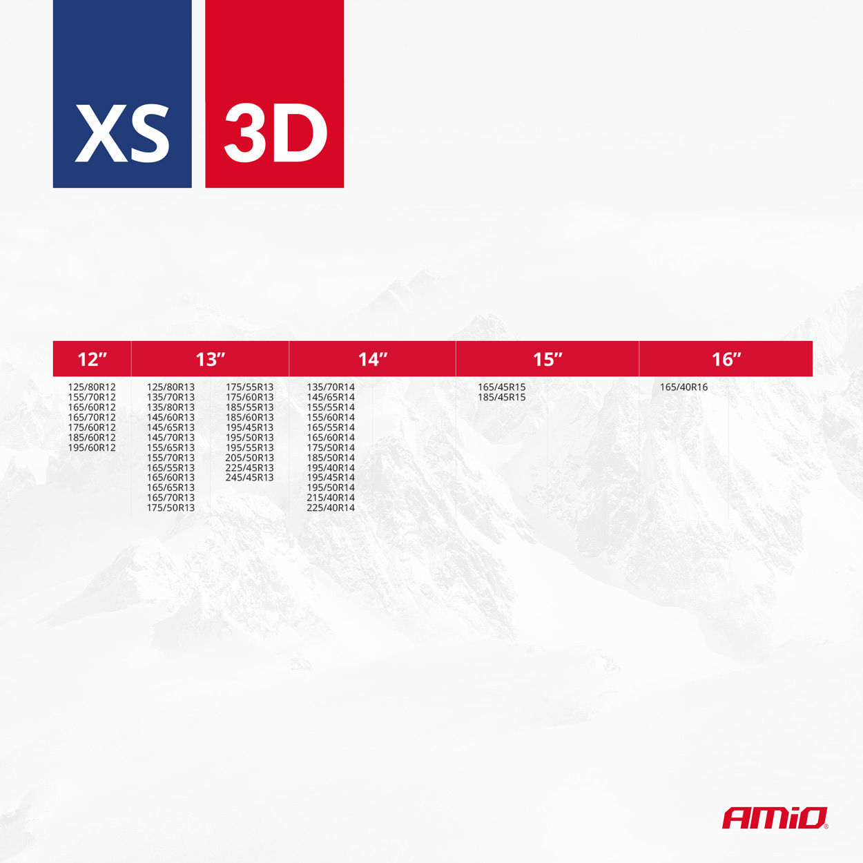 Łańcuchy śniegowe tekstylne 3D 2 szt. rozmiar XS EN16662-1 Önorm V5121 — ujęcie 2