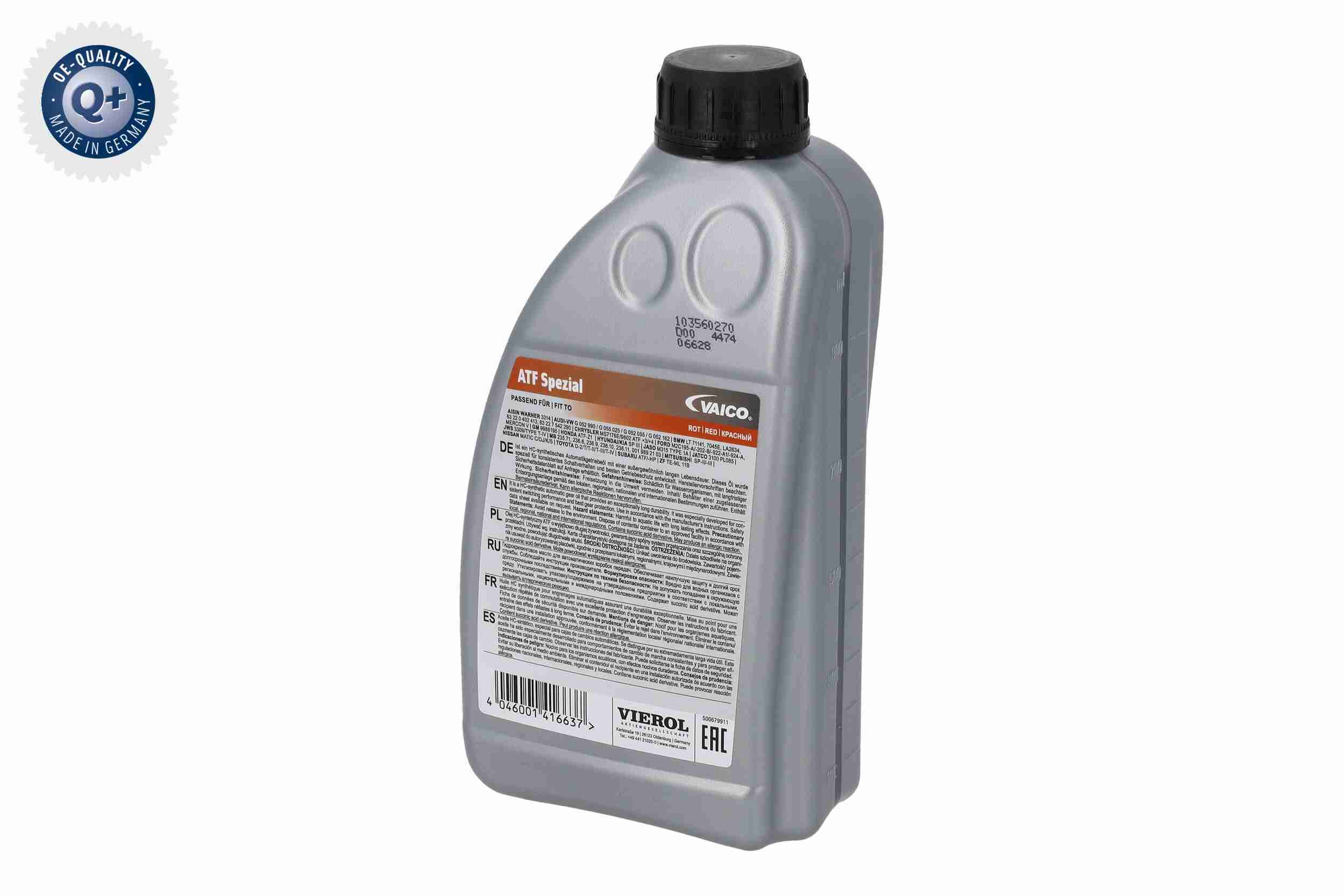 Płyn do aut. skrzyni biegów czerw. — 1 l VIEROL V60-0101 — ujęcie 6