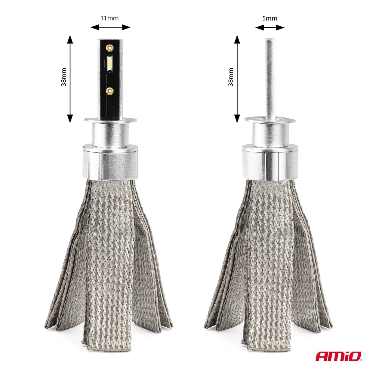 Żarówki samochodowe LED seria FLEX+ H1 12 V 24 V 6000K Canbus AMIO-03655 — ujęcie 2