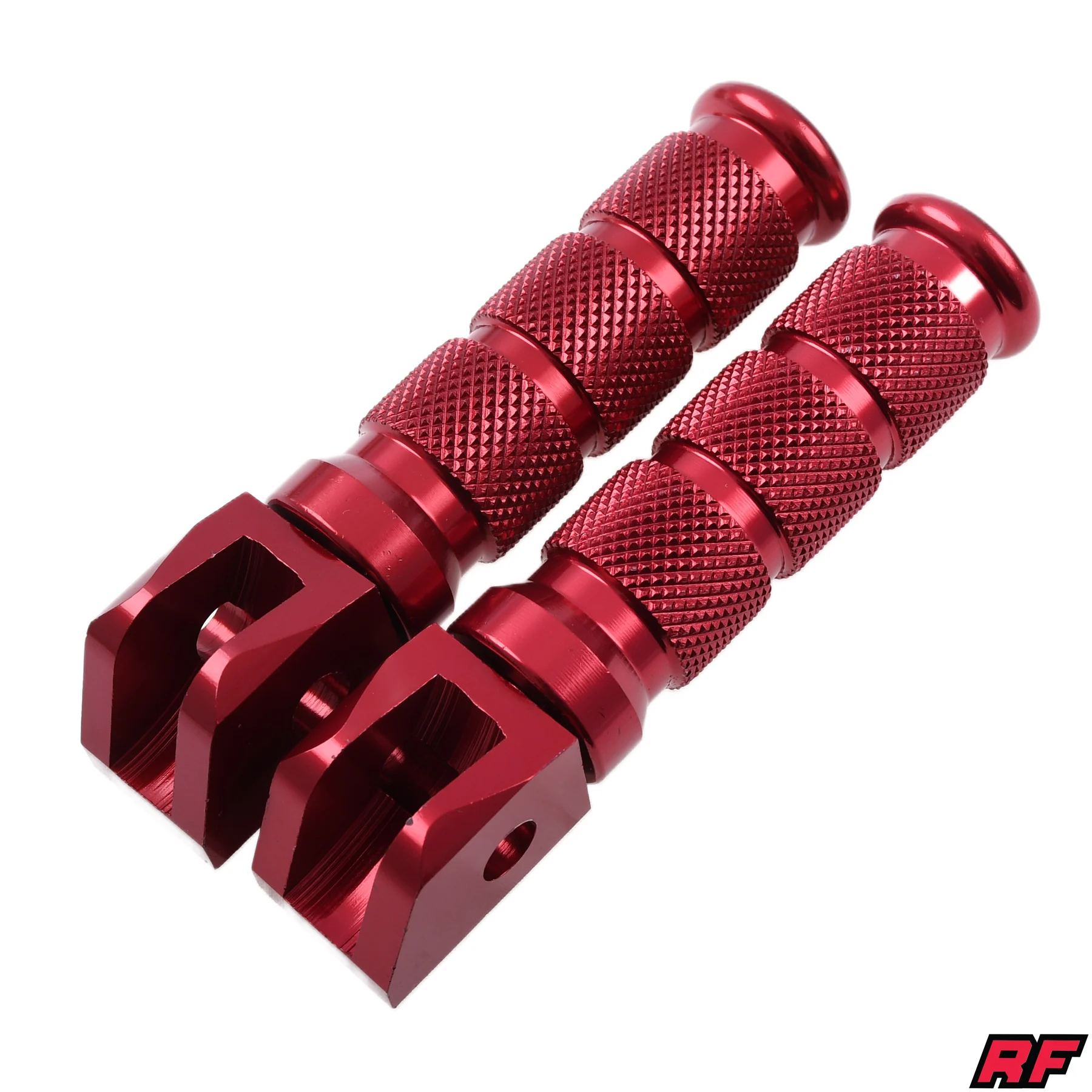 Podnóżki kierowcy Derbi Senda aluminium czerwone kpl. Racing Force — ujęcie 1