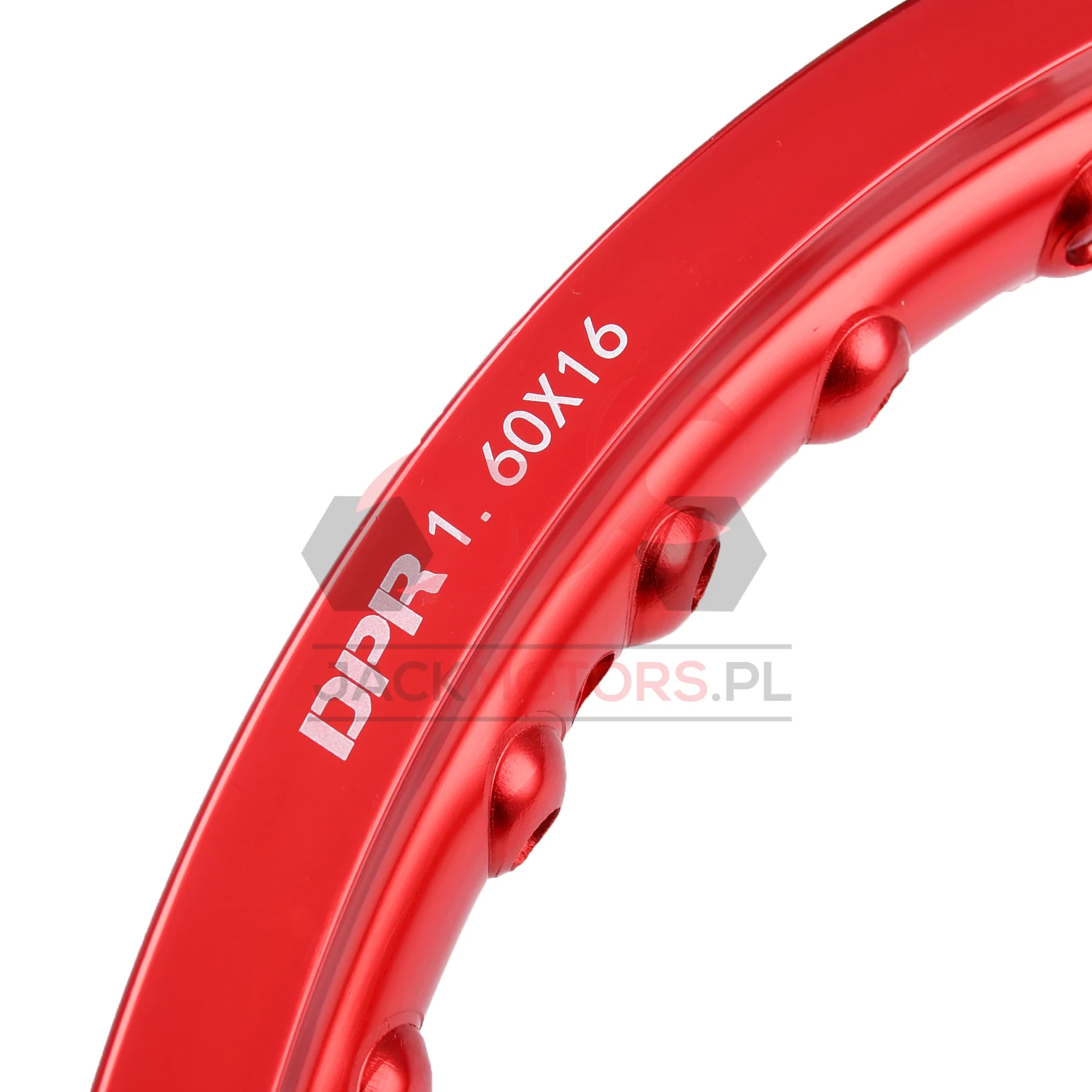 Obręcz koła Simson 1,60 × 16 aluminiowa czerwona DPR Classic — ujęcie 3
