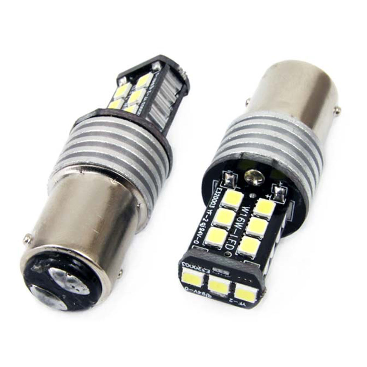 Żarówki LED CANBUS 2835 15SMD 1157 BAY15D P21/5W White 12 V 24 V — ujęcie 2