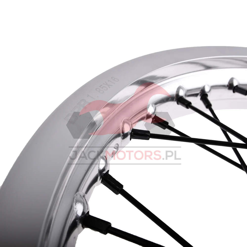Koło jezdne Simson 1,85 × 16 S50/51/70 aluminium DPR Classic czarna piasta + szprychy — ujęcie 2