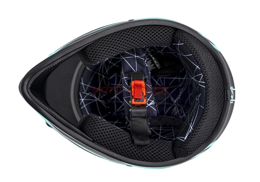 Kask crossowy MPX Dziecięcy WL-801A czarny mat/niebieski S — ujęcie 6