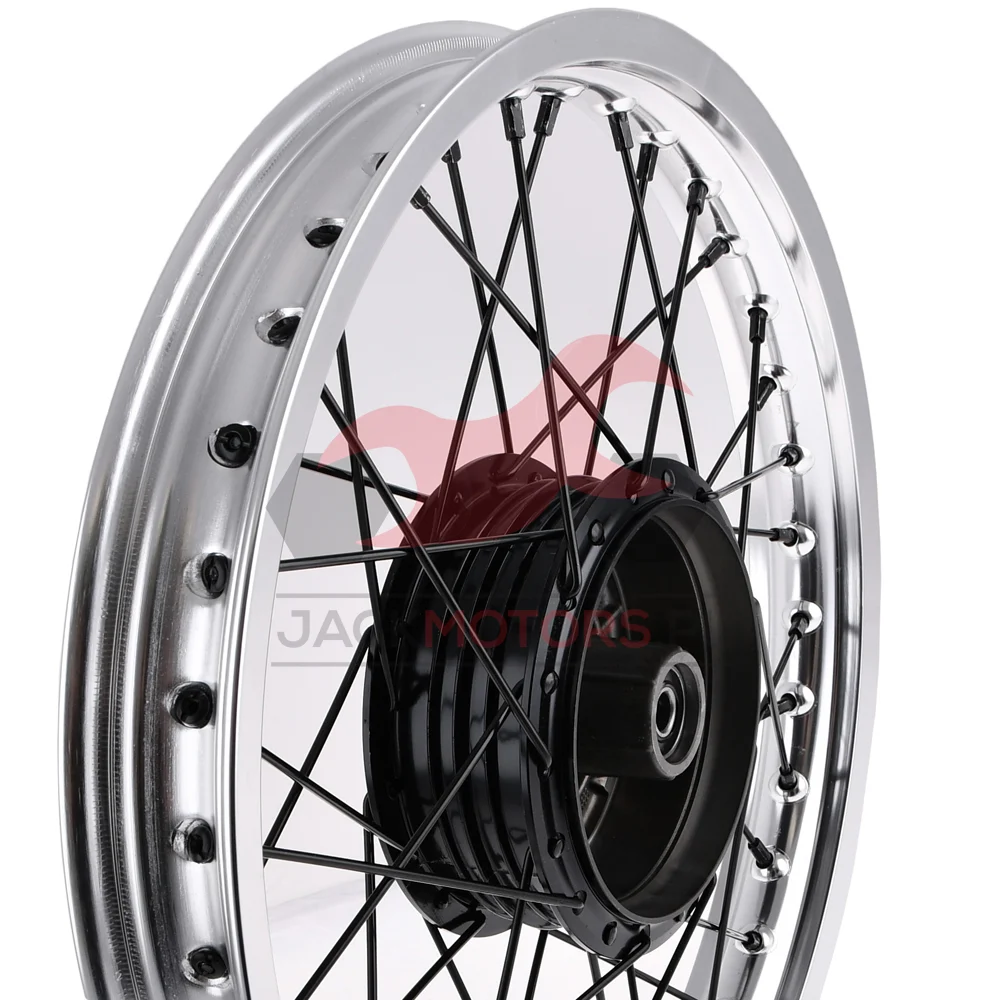 Koło jezdne Simson 1,6 × 16 S50/51/70 aluminium DPR Classic czarna piasta + szprychy — ujęcie 6
