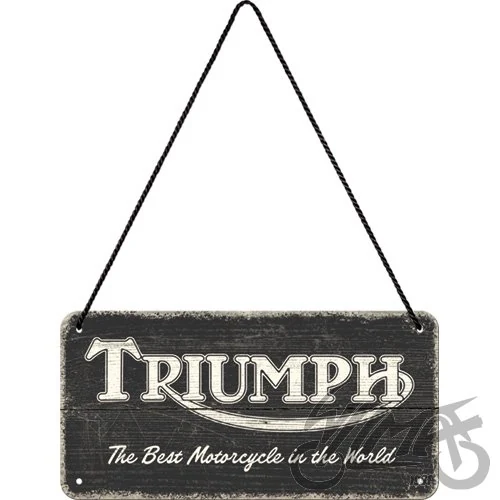Zawieszka 10 × 20 Triumph logo black wood 28052 — ujęcie 2