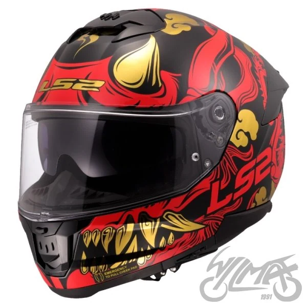 Kask LS2 FF808 Stream II Drako Black Red — rozmiar XL — ujęcie 1