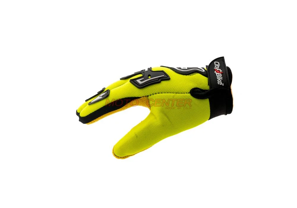 Rękawice Cross City-Bike MD-M888 Junior żółte M — ujęcie 2