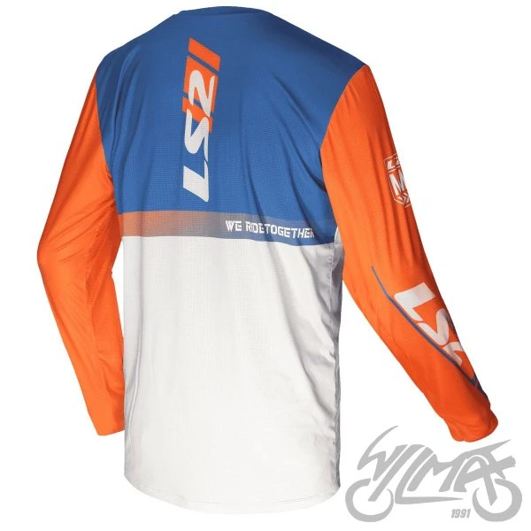 Bluza crossowa LS2 Gravel — pomarańczowo-niebiesko-szara, 2XL — ujęcie 2