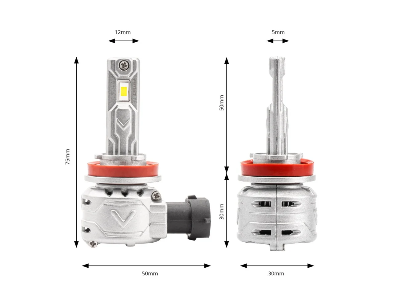 Żarówki samochodowe H8/H9/H11 LED X2 Series AMIO — ujęcie 5