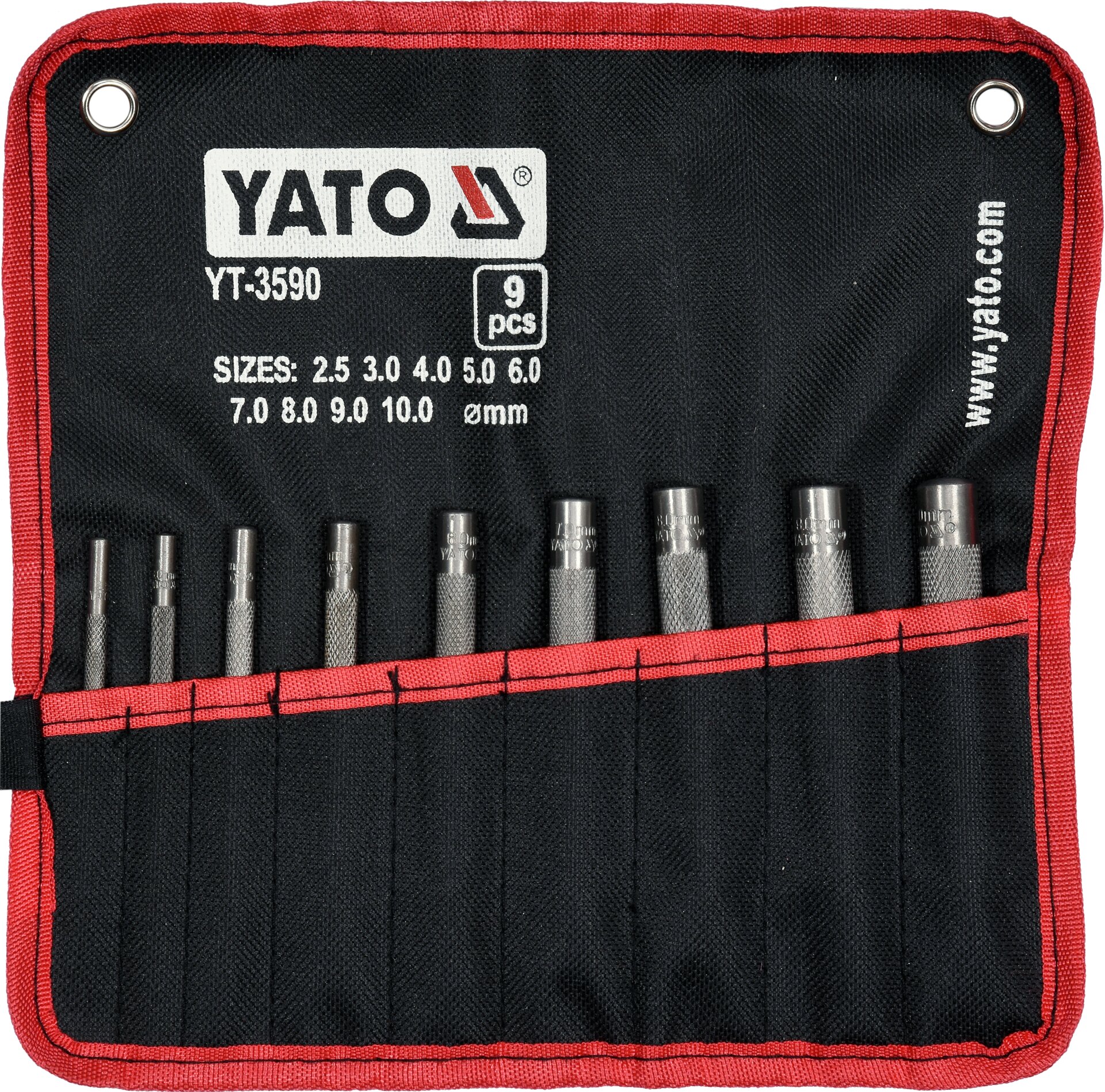 Przebijak do wycinania otworów 9 elementów YATO YT-3590 — ujęcie 2