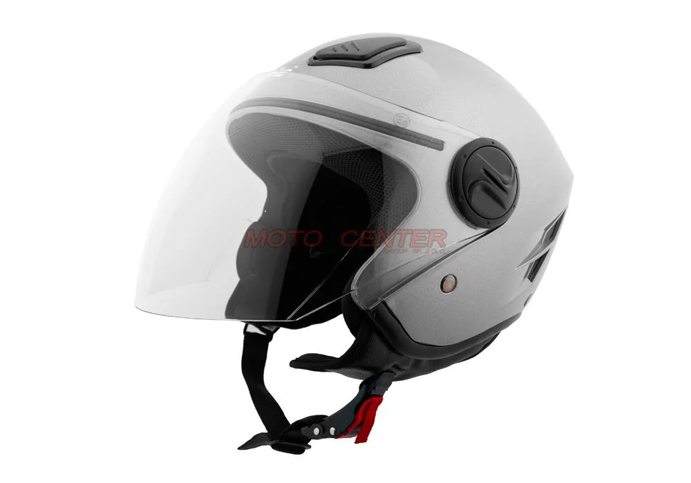 Kask motocyklowy otwarty City-Bike WL-202 srebrny rozmiar M ECER22.06 — ujęcie 1