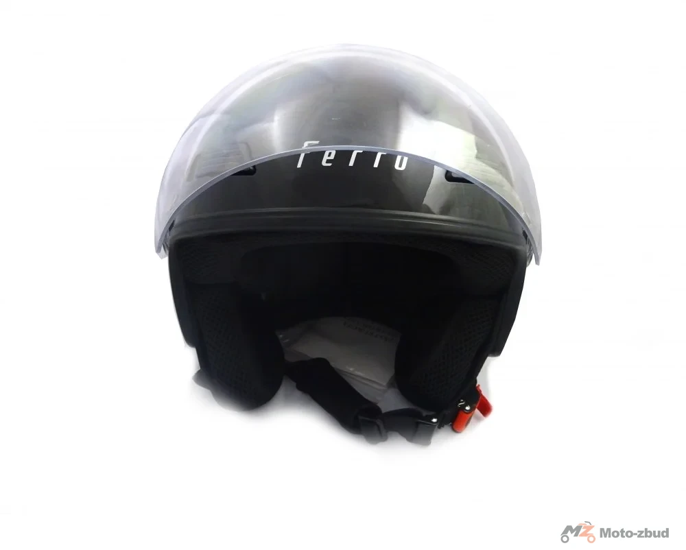 Kask Ferro 809 l z szybą bez szczęki czarny M — ujęcie 2