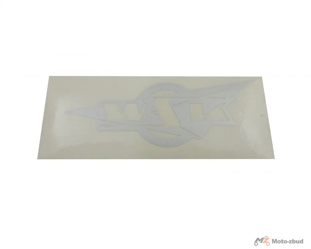 Nalepka WSK prostokątna srebrna 100 × 40 mm