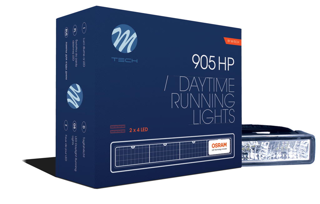 Światła do jazdy dziennej LED DRL 905HP M-Tech LD905 — ujęcie 4