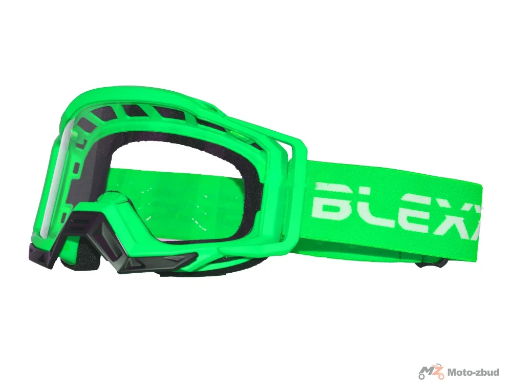 Gogle crossowe BLEXX YH-191 zielone mat/szybka przezroczysta