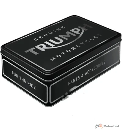 Puszka płaska Triumph parts silver 30771