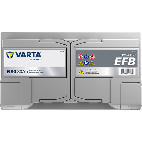Akumulator 80 Ah 800A 314×175×190/P+ EFB Start-stop Varta 580500080K262 — ujęcie 4