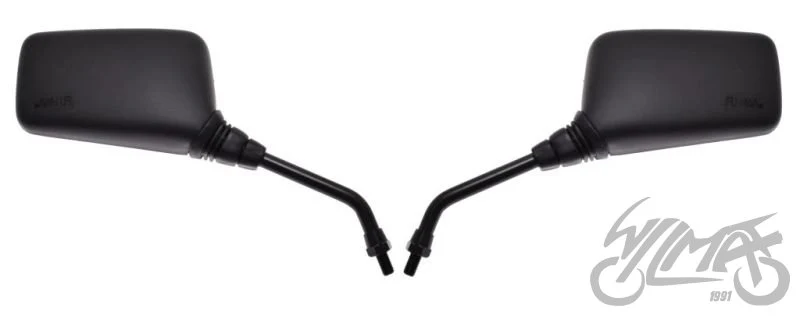 Lusterka trapezowe czarne — M10, para