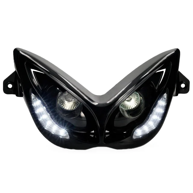 Lampa / reflektor przód Allpro angel eyes czarna Yamaha aerox 50 do 2013 r. — ujęcie 1