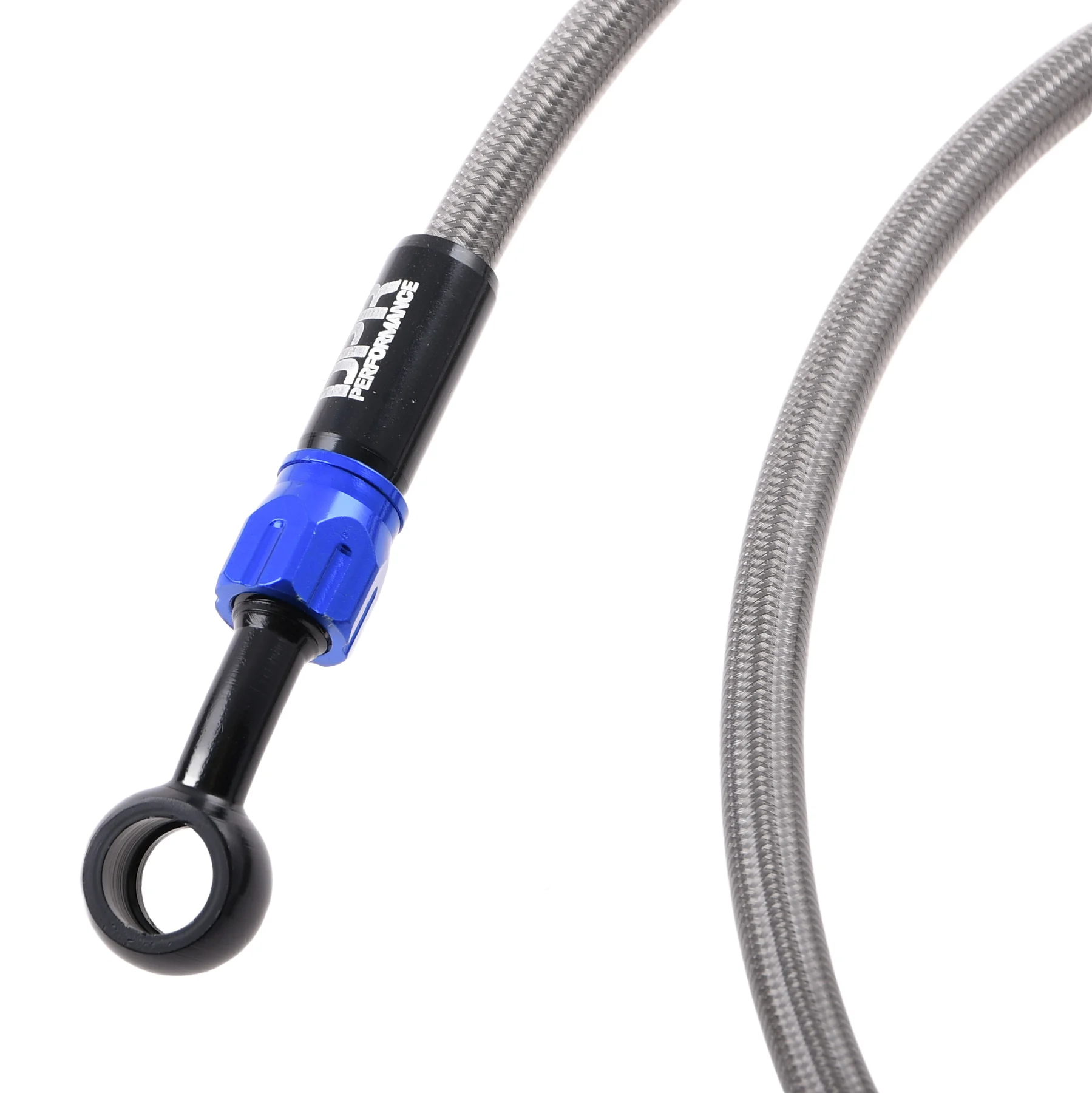 Przewód hamulcowy w oplocie 90 cm srebrno niebieski V2 DPR Performance — ujęcie 3